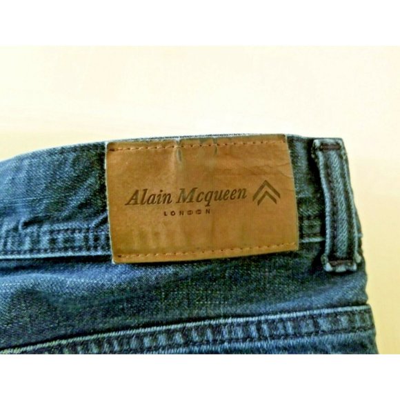 ALAIN MCQUEEN London Jeans Dark Blue Wash High Rise Sz 32 Tapered Leg - Picture 6 of 6